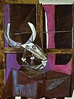 Life Canvas Paintings - Still Life with Steers Skull